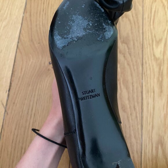 Stuart Weitzman Black Leather Ankle Boots with Heel Size 6 - Picture 14 of 16
